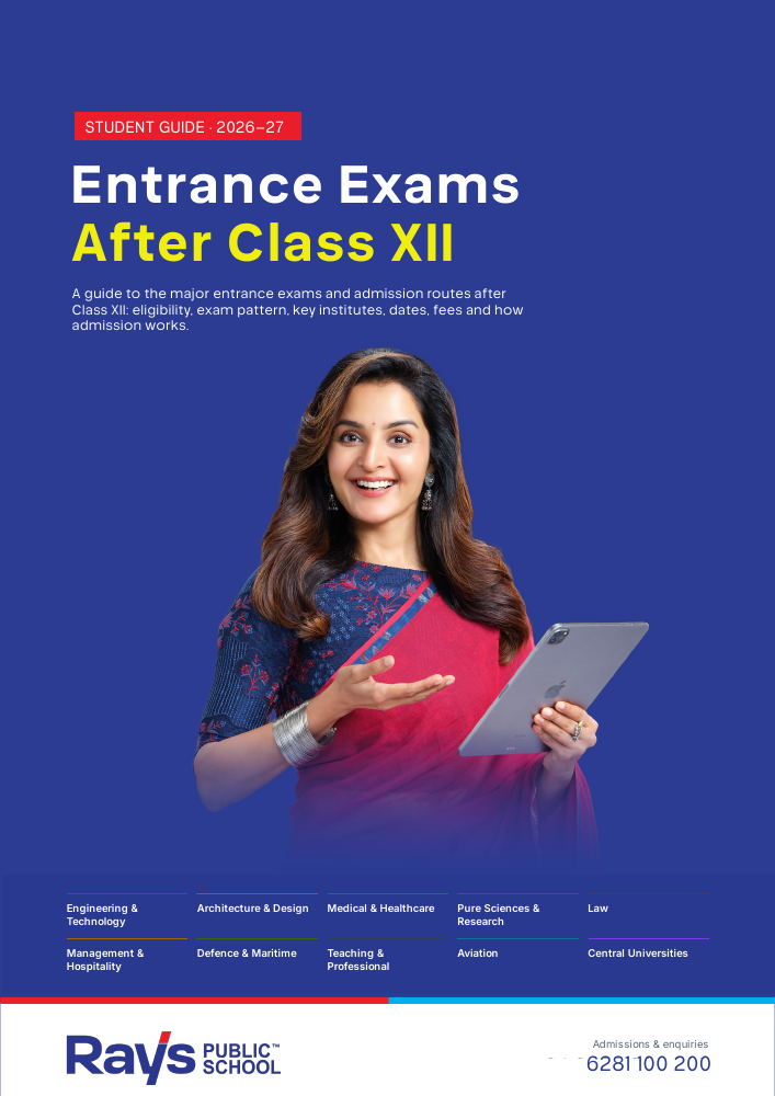 Rays Entrance Exams After Class XII guide cover